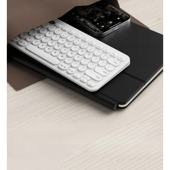 KLAWIATURA BEZPRZEWODOWA BK021 BLUETOOTH 5.0 IOS ANDROID WINDOWS BIAŁA