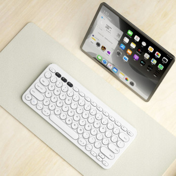 KLAWIATURA BEZPRZEWODOWA BK021 BLUETOOTH 5.0 IOS ANDROID WINDOWS BIAŁA