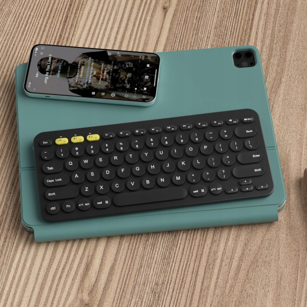 KLAWIATURA BEZPRZEWODOWA BK021 BLUETOOTH 5.0 IOS ANDROID WINDOWS CZARNA