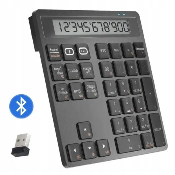 2w1 KLAWIATURA BEZPRZEWODOWA NUMERYCZNA Z KALKULATOREM Bluetooth i 2,4G
