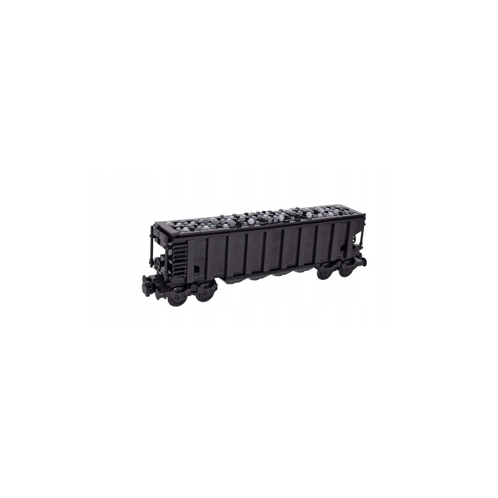 KLOCKI POCIĄG TOWAROWY RETRO WAGON TOWAROWY GONDOLA CZARNA