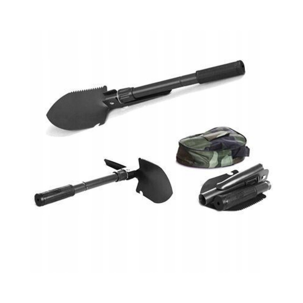 KOMPAKTOWA SAPERKA SKŁADANA 3W1 ŁOPATA SURVIVAL OUTDOOR KILOF PIŁA SZUFLA