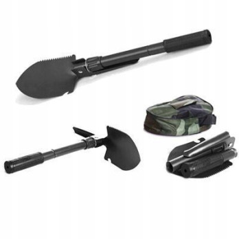 KOMPAKTOWA SAPERKA SKŁADANA 3W1 ŁOPATA SURVIVAL OUTDOOR KILOF PIŁA SZUFLA