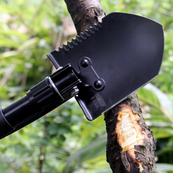 KOMPAKTOWA SAPERKA SKŁADANA 3W1 ŁOPATA SURVIVAL OUTDOOR KILOF PIŁA SZUFLA