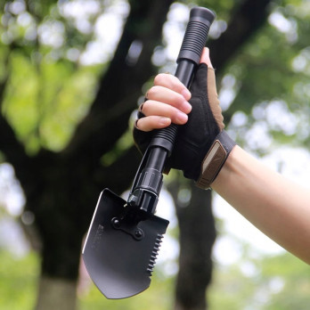 KOMPAKTOWA SAPERKA SKŁADANA 3W1 ŁOPATA SURVIVAL OUTDOOR KILOF PIŁA SZUFLA
