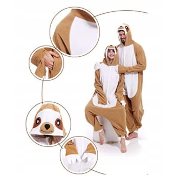 LENIWIEC ONESIE KOMBINEZON KIGURUMI DRES PIŻAMA M