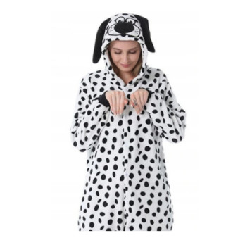DALMATYŃCZYK PIES BIAŁY ONESIE PIŻAMA DRES KOSTIUM PRZEBRANIE KIGURUMI L