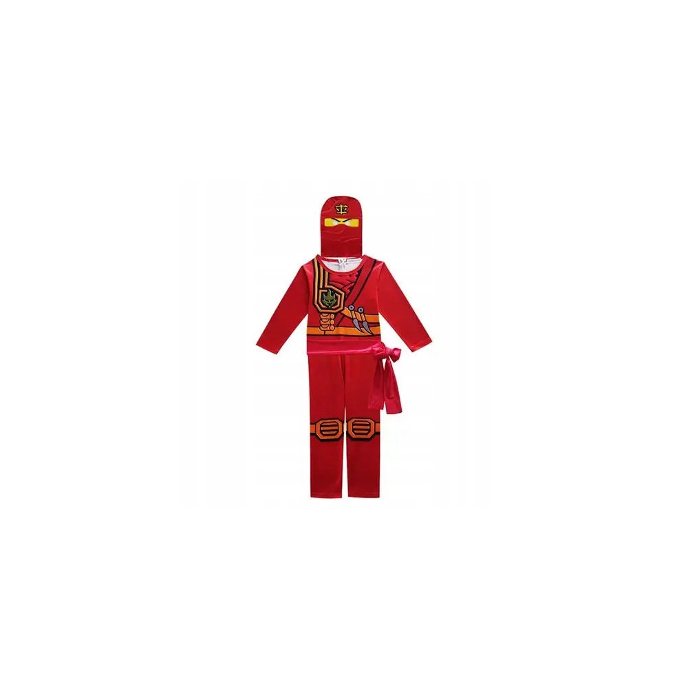 PRZEBRANIE DZIECIĘCE KOSTIUM NINJA CZERWONY RED KARNAWAŁ WYSTĘP 134-140 CM