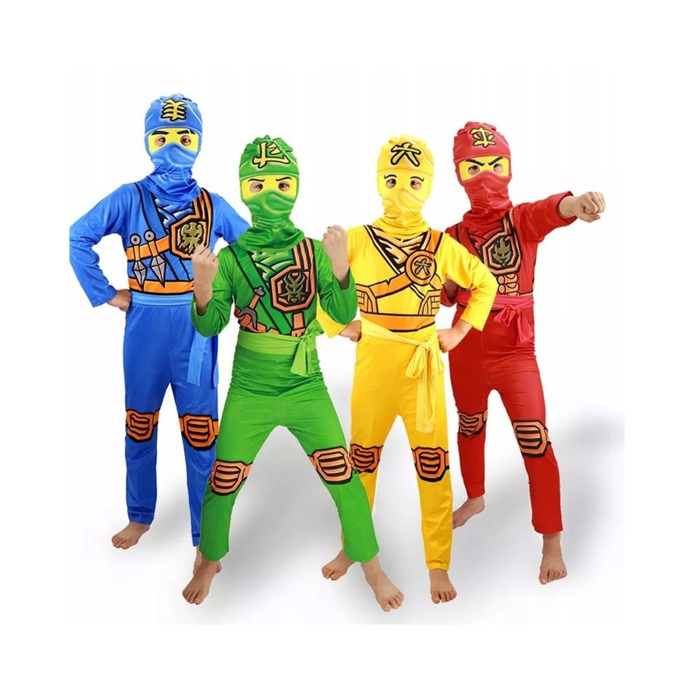 PRZEBRANIE DZIECIĘCE KOSTIUM NINJA CZERWONY RED KARNAWAŁ WYSTĘP 134-140 CM