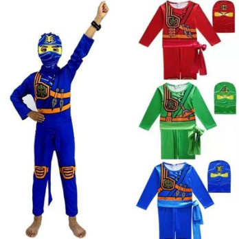 PRZEBRANIE DZIECIĘCE KOSTIUM NINJA CZERWONY RED KARNAWAŁ WYSTĘP 98-110cm