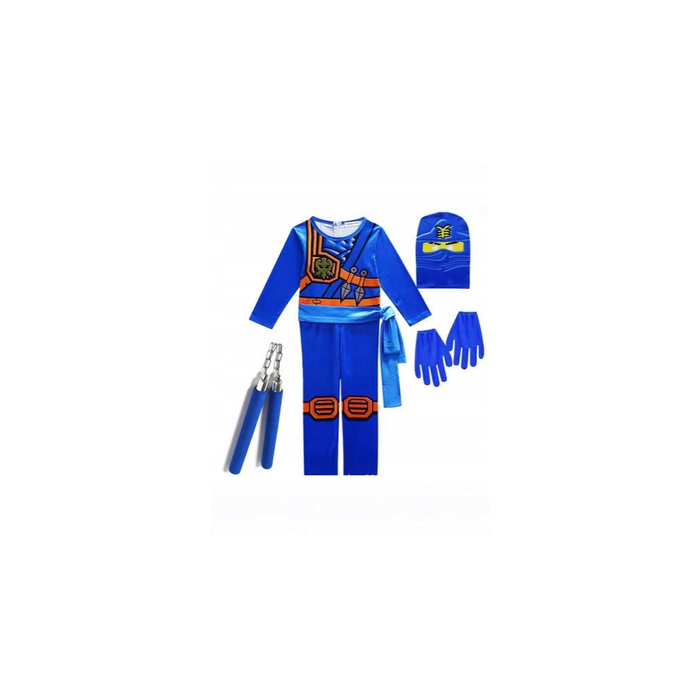 PRZEBRANIE DZIECIĘCE KOSTIUM NINJA NIEBIESKI KARNAWAŁ WYSTĘP 98-110cm