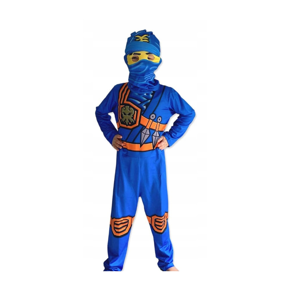 PRZEBRANIE DZIECIĘCE KOSTIUM NINJA NIEBIESKI KARNAWAŁ WYSTĘP 98-110cm