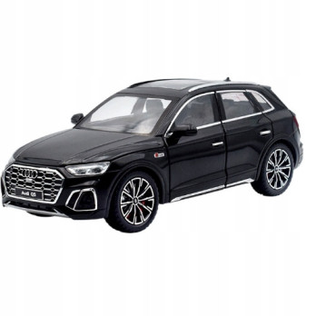 AUDI Q5 METALOWY MODEL SAMOCHODU 1:24 DŹWIĘK ŚWIATŁO CZARNY PREZENT