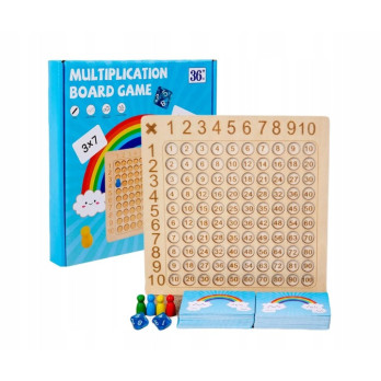 TABLICZKA MNOŻENIA GRA DREWNIANA MONTESSORI DZIECI GRA EDUKACYJNA LOGICZNA