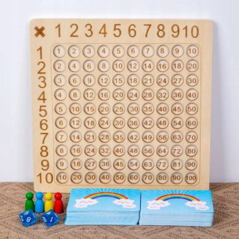 TABLICZKA MNOŻENIA GRA DREWNIANA MONTESSORI DZIECI GRA EDUKACYJNA LOGICZNA