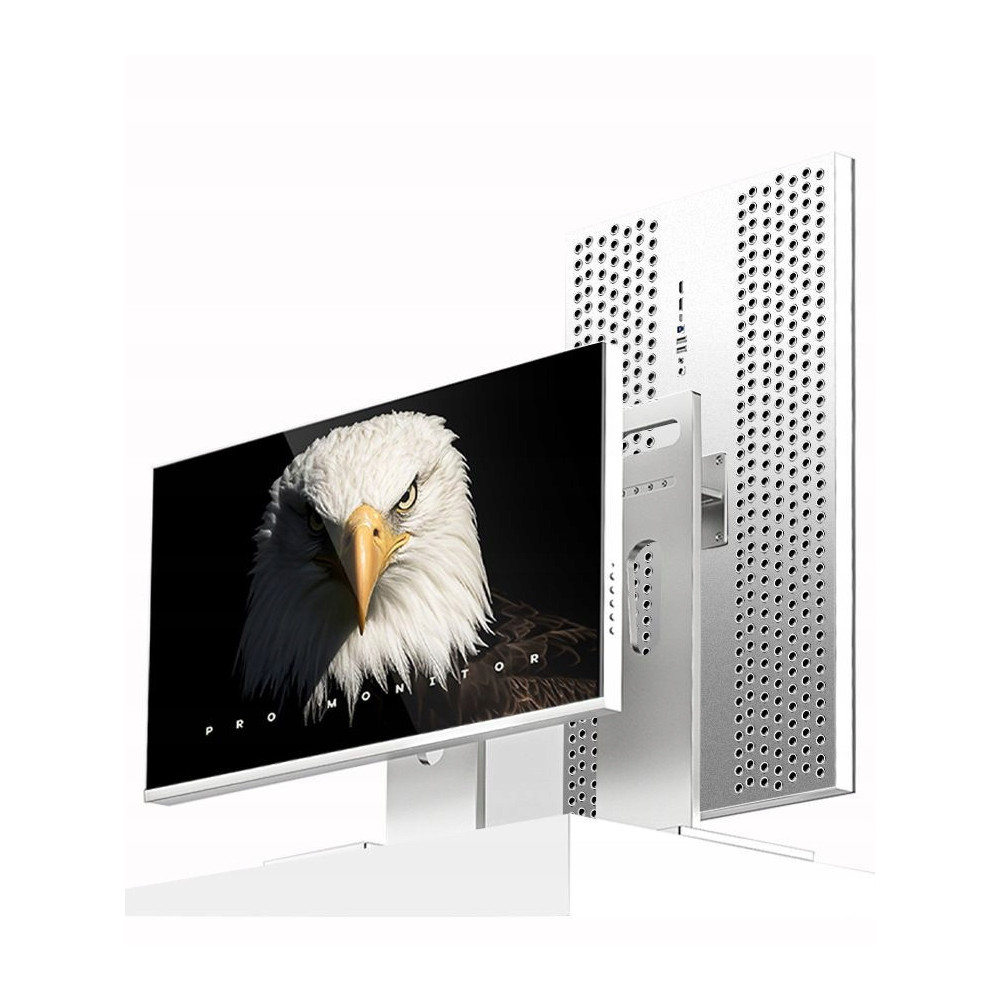 ALUMINIOWY SREBRNY MONITOR 5K O PRZEKĄTNEJ 27'' 61x50x35 cm LED FULL
