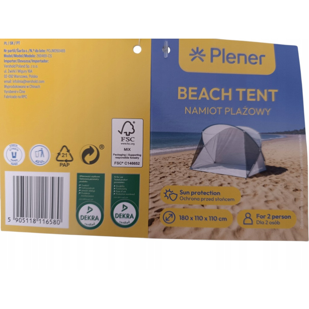 Namiot plażowy Plener 180x110x110