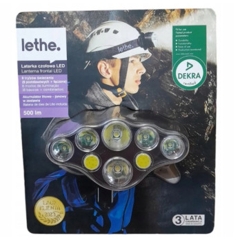Lethe Works Latarka Czołowa 500Lm 2x akumulator w zestawie na USB