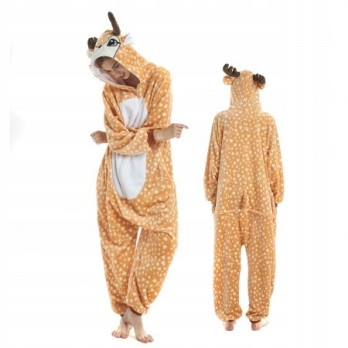 JELONEK ONESIE DRES PRZEBRANIE PIŻAMA KOMBINEZON KIGURUMI DEER XL