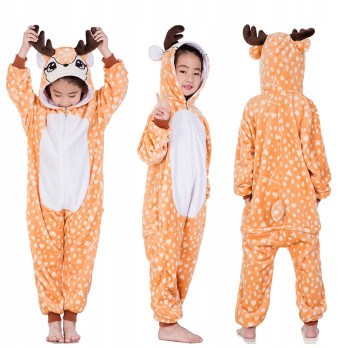 JELONEK ONESIE DRES PRZEBRANIE PIŻAMA KOMBINEZON KIGURUMI DEER XL