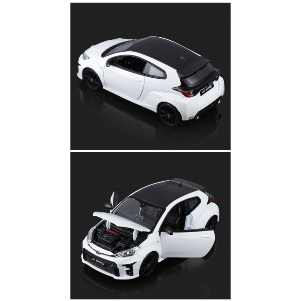 TOYOTA YARIS METALOWY MODEL SAMOCHODU 1:24 BIAŁY