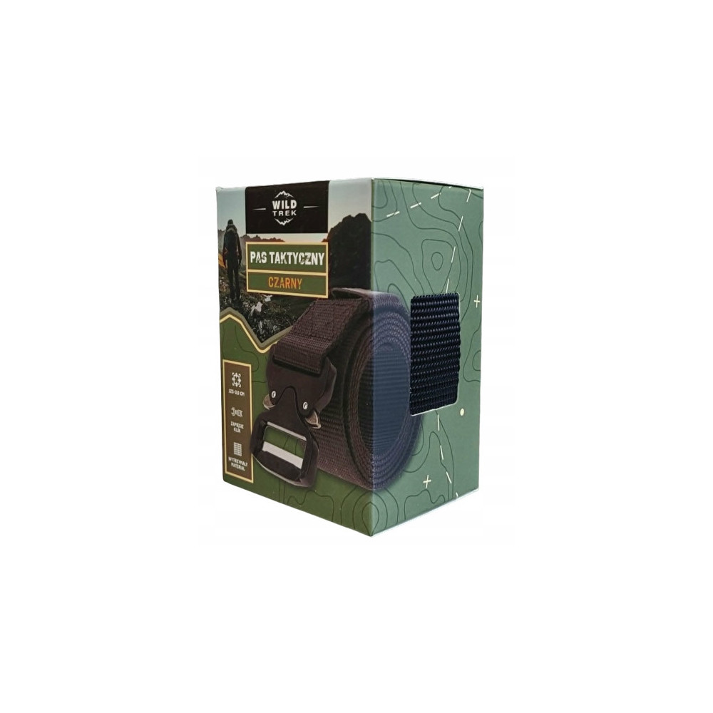 Wild Trek Pas Pasek Taktyczny dł 125 cm x 3,8 cm wytrzymały klik czarny