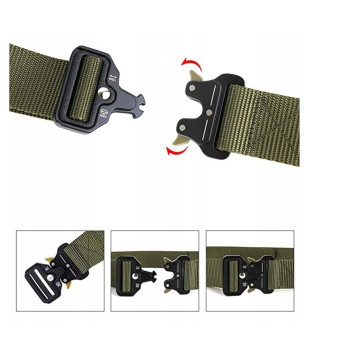 Wild Trek Pas Pasek Taktyczny dł 125 cm x 3,8 cm wytrzymały klik czarny