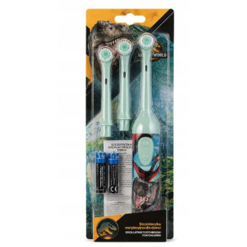 SZCZOTECZKA Oscylacyjna Jurassic World + 3 końcówki zielona