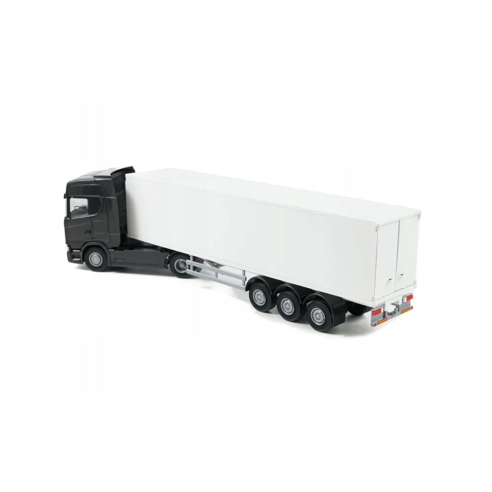 Emek 86003 Scania S410 czarny z naczepą kontenerem Box