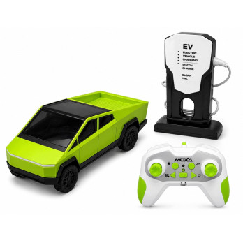 TESLA CYBERTRUCK RC PICKUP EV + STACJA ŁADOWANIA 2.4GHZ LED ZIELONY