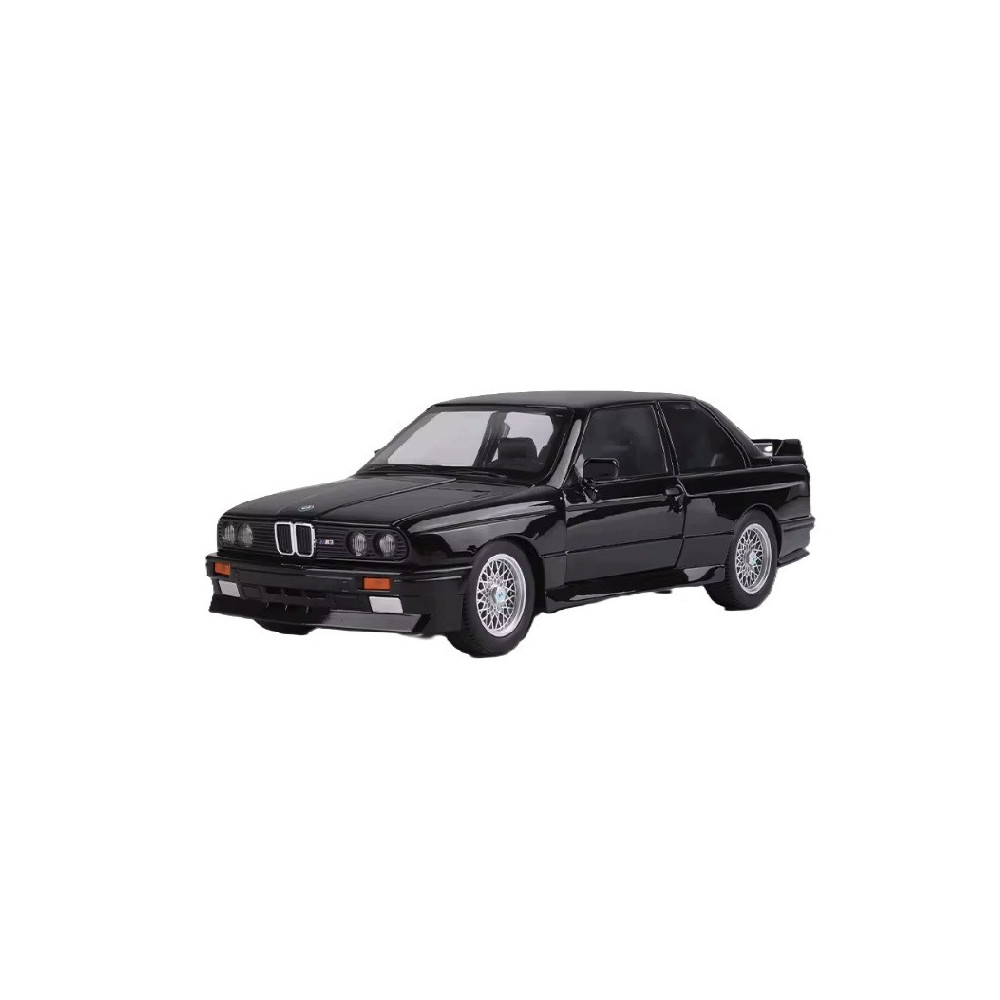 BMW M3 E30 MODEL METALOWY 1:24 DIE CAST ŚWIATŁA DŹWIĘK OTWIERANY CZARNY