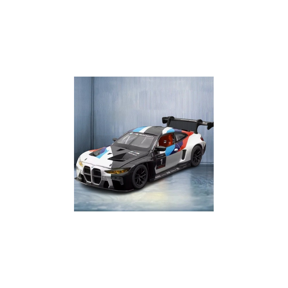 BMW M4 GT3 MODEL METALOWY 1:24 DIE CAST ŚWIATŁA DŹWIĘK OTWIERANY