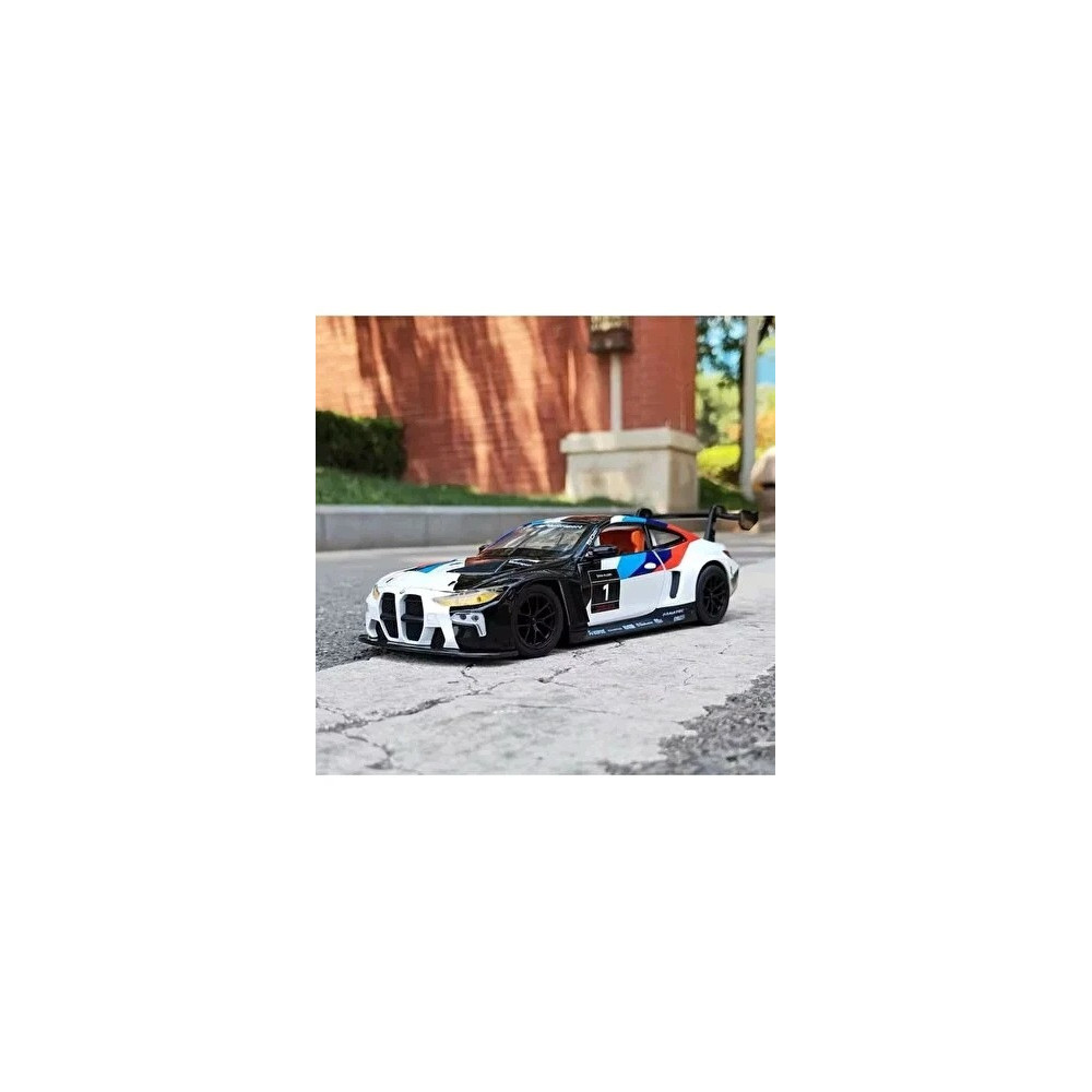 BMW M4 GT3 MODEL METALOWY 1:24 DIE CAST ŚWIATŁA DŹWIĘK OTWIERANY