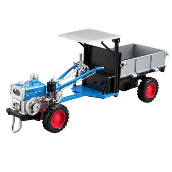 RETRO CIĄGNIK ROLNICZY Z PRZYCZEPĄ 1:24 METALOWY DIE CAST ŚWIATŁA DŹWIĘK