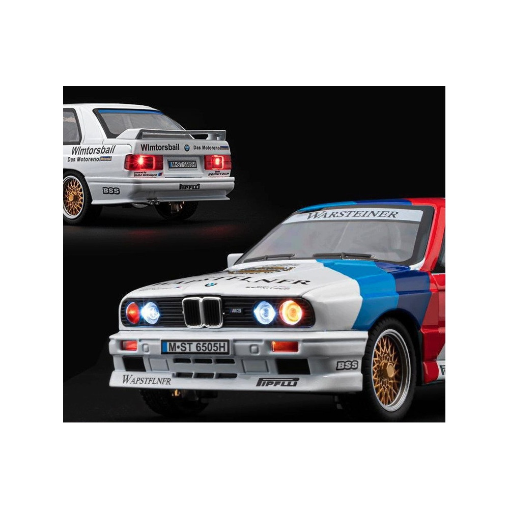 METALOWY MODEL BMW M3 E30 WARSTEINER 1:24 DIE CAST ŚWIATŁA DŹWIĘKI