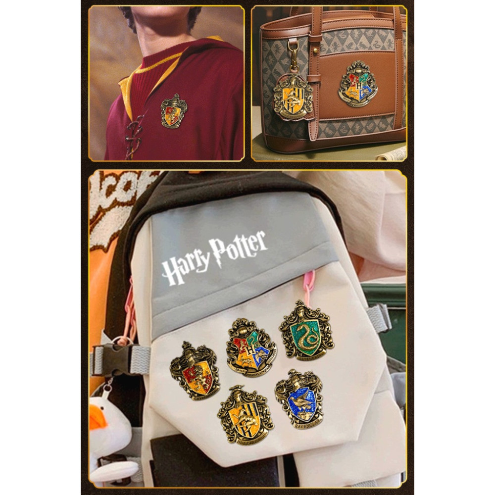 HARRY POTTER KOLEKCJONERSKA METALOWA ODZNAKA HERB GRYFFINDOR I INNE 1 SZT