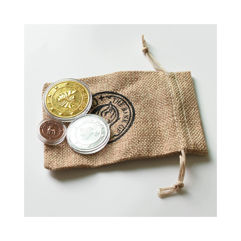KOLEKCJONERSKIE MONETY HARRY POTTER GRINGOTTA 3 SZT ETUI WORECZEK