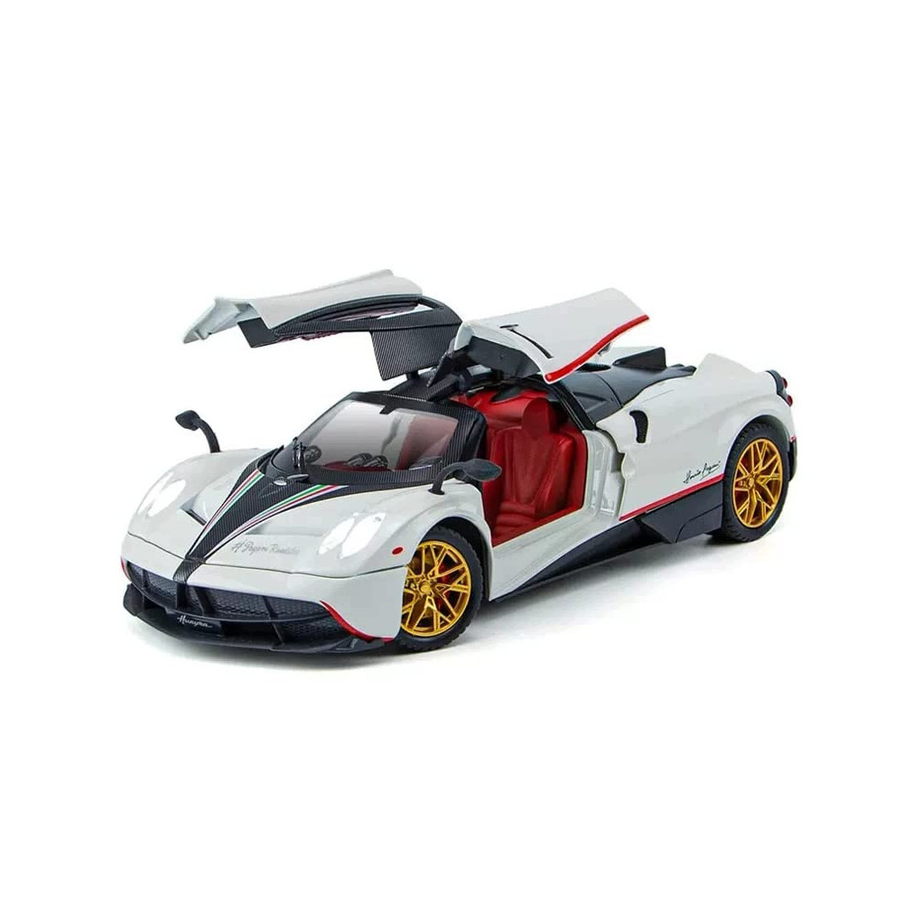PAGANI CHIŃSKI SMOK METALOWY MODEL SAMOCHODU 1:24 BIAŁY OTWIERANE DRZWI