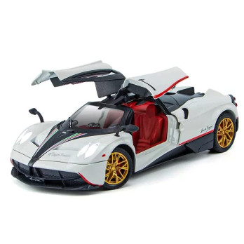 PAGANI CHIŃSKI SMOK METALOWY MODEL SAMOCHODU 1:24 BIAŁY OTWIERANE DRZWI
