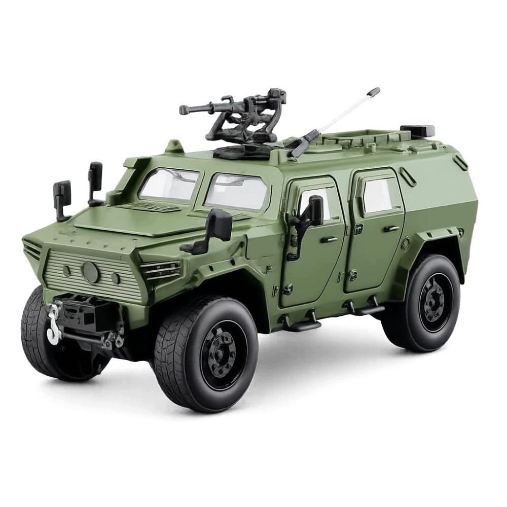 WOJSKOWY OPANCERZONY DONGFENG MENGSHI METALOWY MODEL SAMOCHODU 1:20 ZIELONY