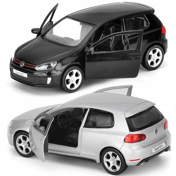 VOLKSWAGEN GOLF GTI METALOWY MODEL SAMOCHODU 1:32 DŹWIĘK ŚWIATŁO CZARNY