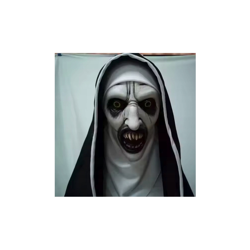 MASKA LATEKSOWA HALLOWEEN STRASZNA ZAKONNICA KOSTIUM PRZEBRANIE HORROR