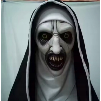 MASKA LATEKSOWA HALLOWEEN STRASZNA ZAKONNICA KOSTIUM PRZEBRANIE HORROR