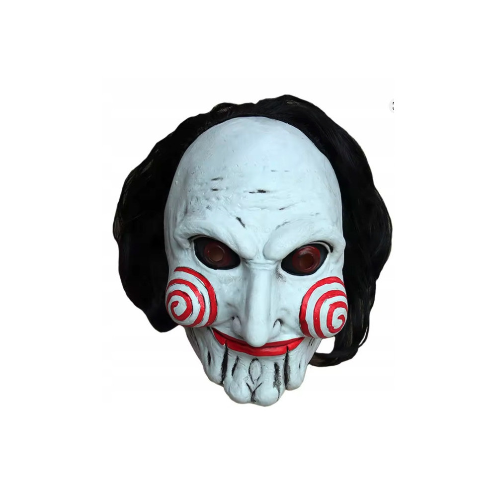 PRZERAŻAJĄCA MASKA LATEKSOWA Z FILMU PIŁA BILLY SAW HALLOWEEN PRZEBRANIE