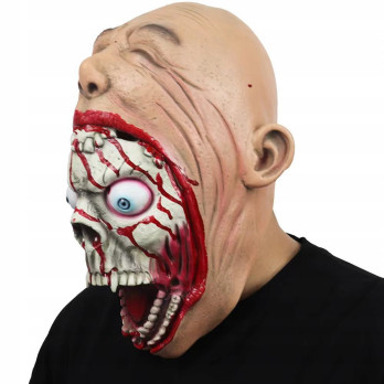 MASKA LATEKSOWA STRASZNY POTWÓR HORROR KOMINIARKA PRZEBRANIE CZASZKA