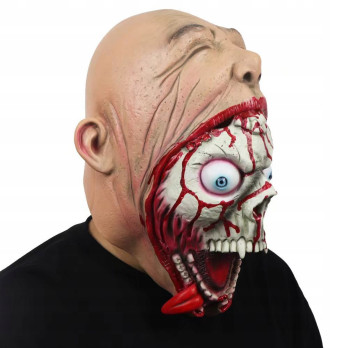 MASKA LATEKSOWA STRASZNY POTWÓR HORROR KOMINIARKA PRZEBRANIE CZASZKA