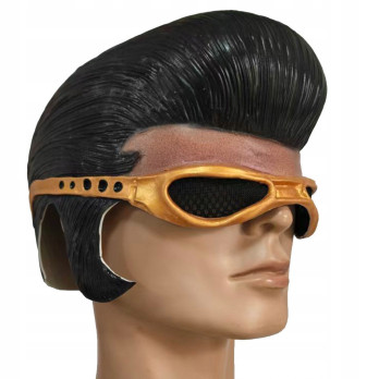 MASKA LATEKSOWA PÓŁTWARZOWA ELVIS HALLOWEEN OKULARY PRZEBRANIE RETRO