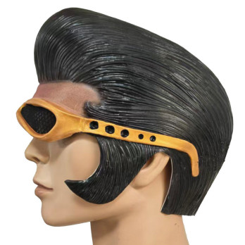 MASKA LATEKSOWA PÓŁTWARZOWA ELVIS HALLOWEEN OKULARY PRZEBRANIE RETRO