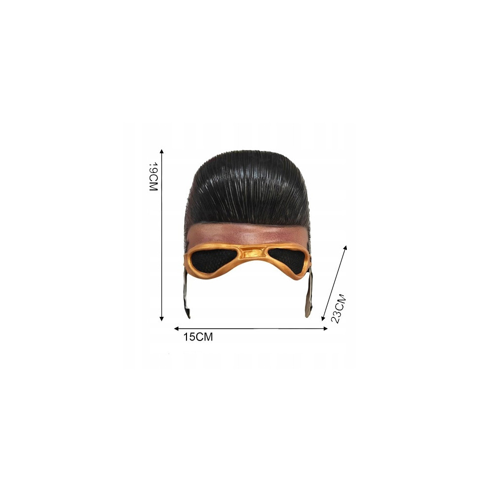 MASKA LATEKSOWA PÓŁTWARZOWA ELVIS HALLOWEEN OKULARY PRZEBRANIE RETRO