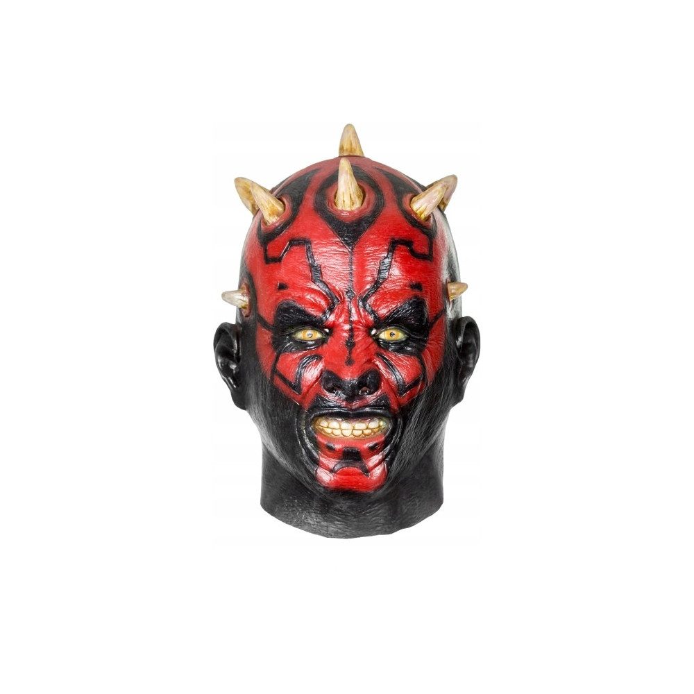 LATEKSOWA MASKA DARTH MAUL GWIEZDNE WOJNY KOMINIARKA PRZEBRANIE UNIWERSALNA